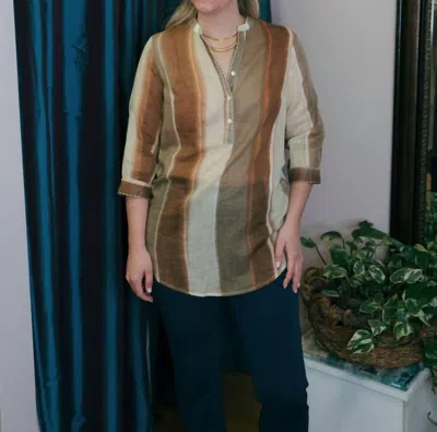Terre Rouge Nuances Tunic Top In Brown