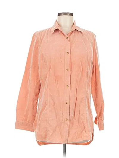 Pre-owned Territory Ahead 3/4 Sleeve Button Down Shirt In Orange