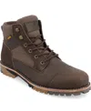 Territory Brute Water Resistant Cap Toe Lace-up Boot In Brown