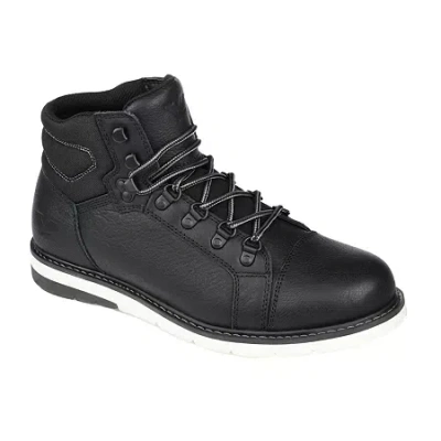 Territory Mens Atlas Block Heel Lace-up Boots In Black