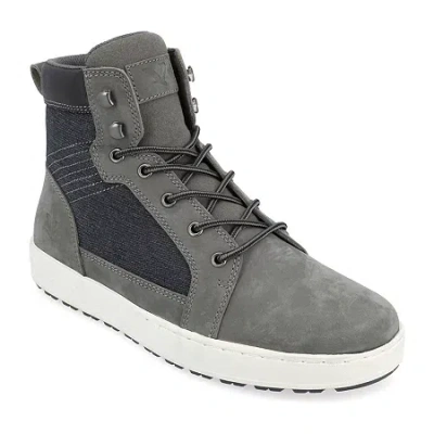 Territory Mens Latitude Flat Heel Lace Up Boots In Gray