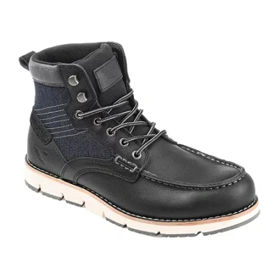 Territory Mens Macktwo Flat Heel Lace-up Boots In Black