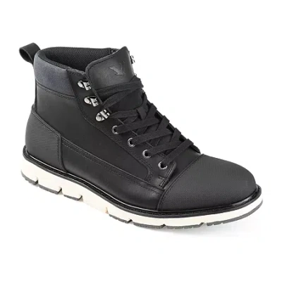 Territory Mens Titantwo Flat Heel Lace-up Boots In Black