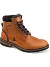 TERRITORY YUKON MENS LEATHER LACE-UP ANKLE BOOTS