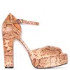 Terry De Havilland Women's Brown Lena Rattle Platform Heel In Brown