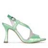 Terry De Havilland Women's Green Bianca Gloss Lime Flared Sandal Heels