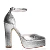 Terry De Havilland Women's Lily Silver Platform Block Heel In Silver