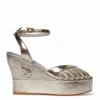 Terry De Havilland Women's Margaux Mid Gold Wedge Sandals