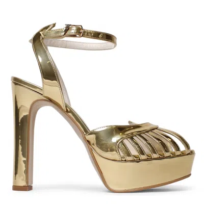 Terry De Havilland Women's Marguerite Gold Platform Heels