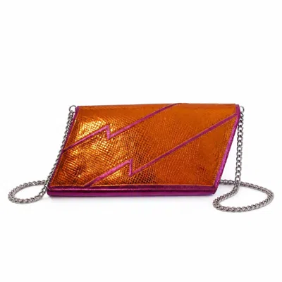 Terry De Havilland Women's Pink / Orange Mia Pink Orange Clutch Bag In Pink/orange