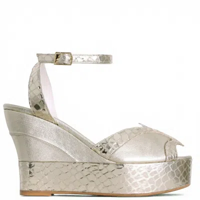 Terry De Havilland Women's Sima Gold Wedge Sandals In Silver