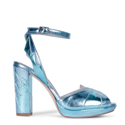 Terry De Havilland Women's Zia Mid Azure Blue Platform Heels