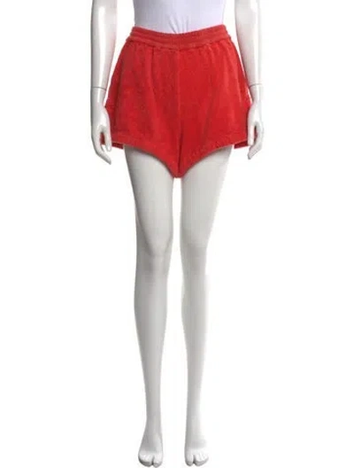 Pre-owned Terry Mini Shorts In Burgundy