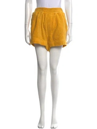 Pre-owned Terry Mini Shorts In Yellow
