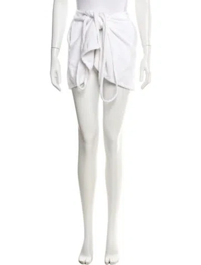Pre-owned Terry Mini Skirt In White