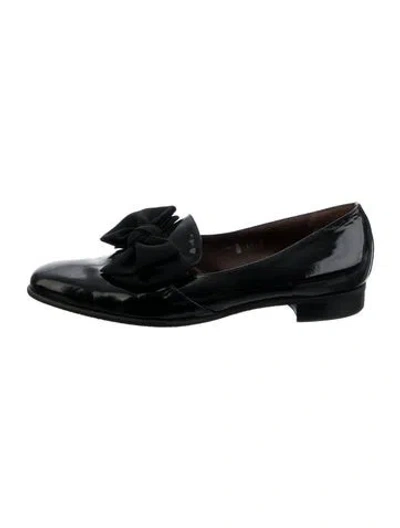 Pre-owned Terry Patent Leather Loafers In Black