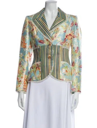 Pre-owned Terry Printed Blazer In Multi