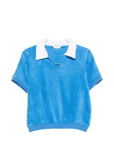 Terry Puesto Polo-collar T-shirt In Blue
