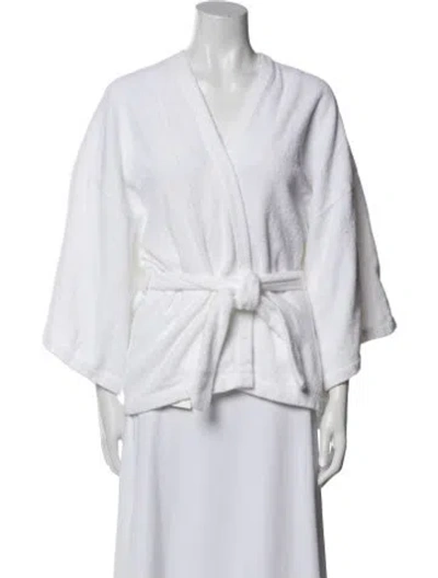Pre-owned Terry Robe In White