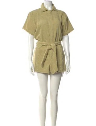 Pre-owned Terry Romper In Green