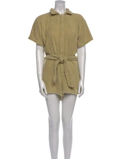 Pre-owned Terry Romper In Neutral