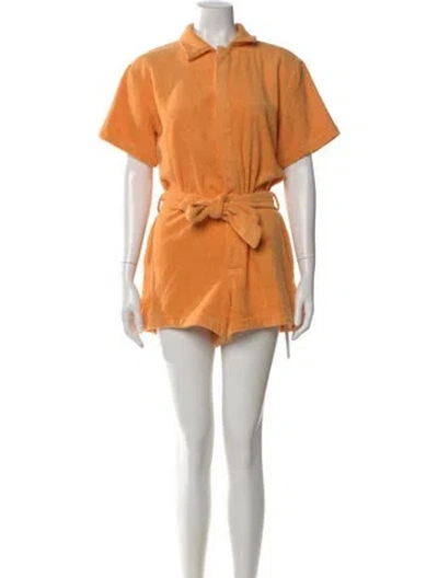 Pre-owned Terry Romper In Orange