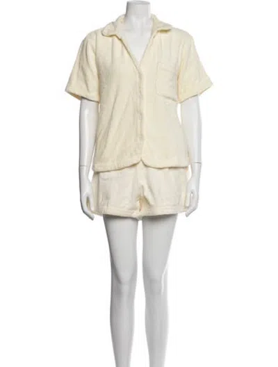 Pre-owned Terry Short Set In Neutrals
