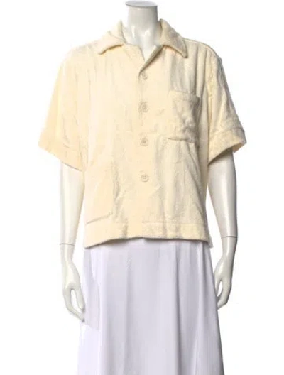 Pre-owned Terry Short Sleeve Polo In Neutral
