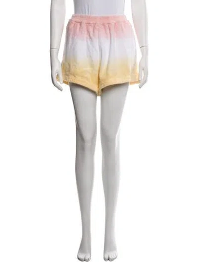 Pre-owned Terry Tie-dye Print Mini Shorts In Pink