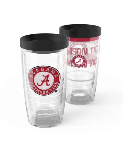 Tervis Alabama Crimson Tide 2-pack 16oz. Competitor Emblem Tumbler Set In Transparent