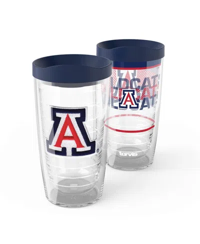 Tervis Arizona Wildcats 2-pack 16oz. Competitor Emblem Tumbler Set In Transparent