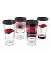 Tervis Arkansas Razorbacks Four-pack 16oz. Classic Tumbler Set In Transparent