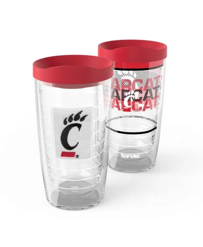 Tervis Cincinnati Bearcats 2-pack 16oz. Competitor Emblem Tumbler Set In Transparent