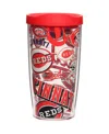 Tervis Cincinnati Reds 16oz. All Over Wrap Tumbler With Lid In Transparent