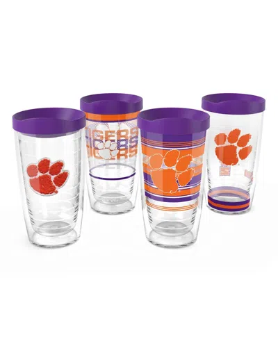 Tervis Clemson Tigers 4-pack 16oz. Classic Tumbler Set In Transparent