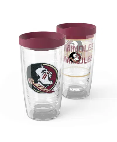 Tervis Florida State Seminoles 2-pack 16oz. Competitor Emblem Tumbler Set In Transparent