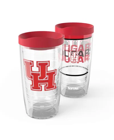 Tervis Houston Cougars 2-pack 16oz. Competitor Emblem Tumbler Set In Transparent