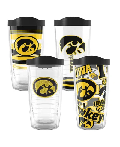 Tervis Iowa Hawkeyes 4-pack 16oz. Classic Tumbler Set In Transparent