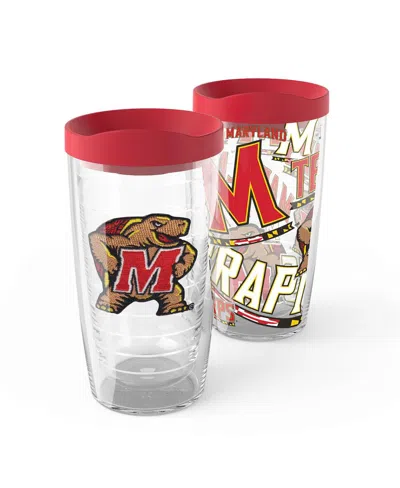 Tervis Maryland Terrapins 2-pack 16oz. Competitor Emblem Tumbler Set In Transparent