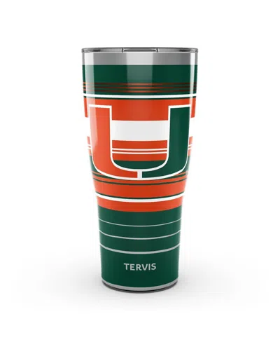Tervis Miami Hurricanes 30oz. Hype Stripes Stainless Steel Tumbler In Transparent