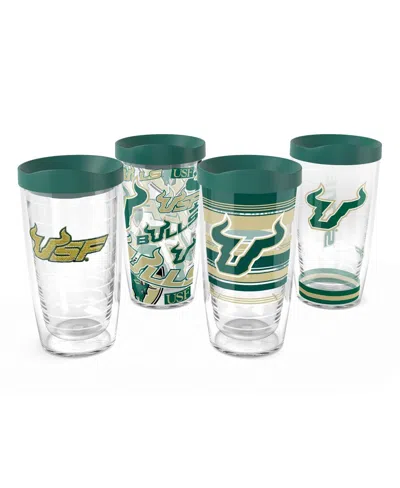 Tervis South Florida Bulls 4-pack 16oz. Classic Tumbler Set In Transparent