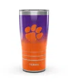 Tervis Tumbler Clemson Tigers 20 oz Ombre Stainless Steel Tumbler In Purple,orange