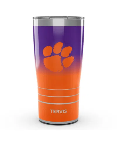 Tervis Tumbler Clemson Tigers 20 oz Ombre Stainless Steel Tumbler In Purple,orange