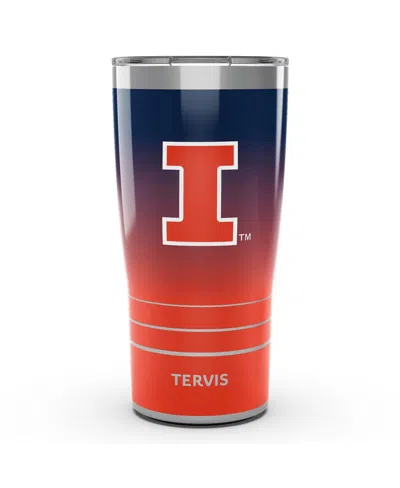 Tervis Tumbler Illinois Fighting Illini 20 oz Ombre Stainless Steel Tumbler In Orange,navy