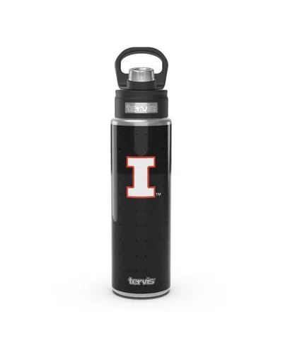 Tervis Tumbler Illinois Fighting Illini 24 oz Weave Stainless Steel Wide Mouth Bottle In Black