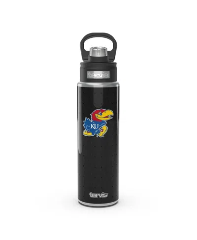 Tervis Tumbler Kansas Jayhawks 24 oz Weave Stainless Steel Wide Mouth Bottle In Black