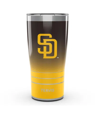 Tervis Tumbler San Diego Padres 20 oz Ombre Stainless Steel Tumbler In Yellow,charcoal
