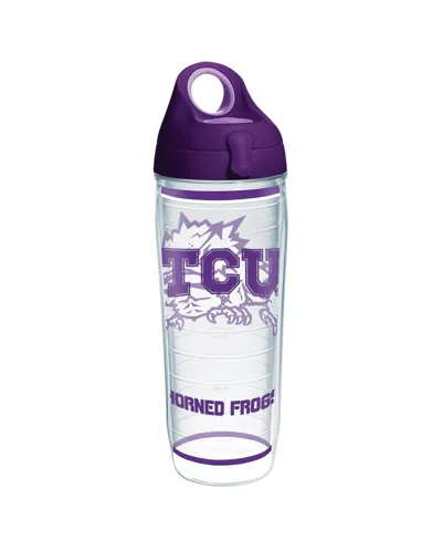 Tervis Tumbler Tcu Horned Frogs 24 oz Tradition Water Bottle In Clear,purple