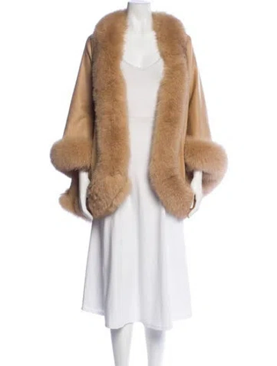 Pre-owned Terzako Furs Faux Fur Jacket In Neutral