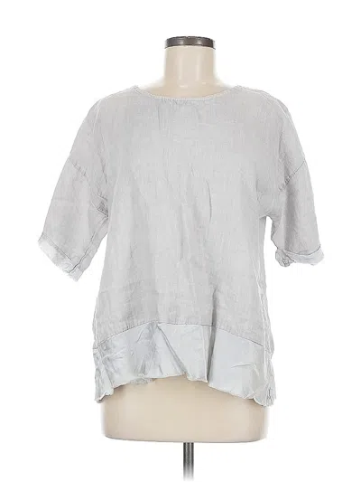 Pre-owned Terzo Millenio Short Sleeve Blouse In Gray